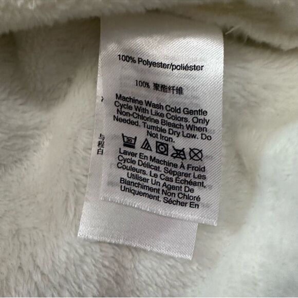 DKNY White Soft Fleece Turtleneck Long Sleeve High Low Pullover Size Medium - Picture 11 of 12